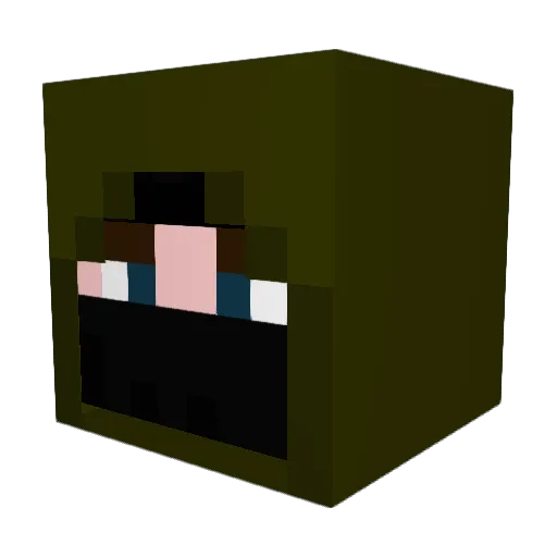 xKRAiT Minecraft avatar head, 3D render