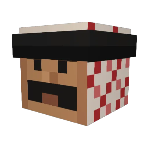 xKSA Minecraft avatar head, 3D render