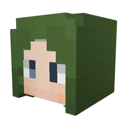xK_Keix Minecraft avatar head, 3D render