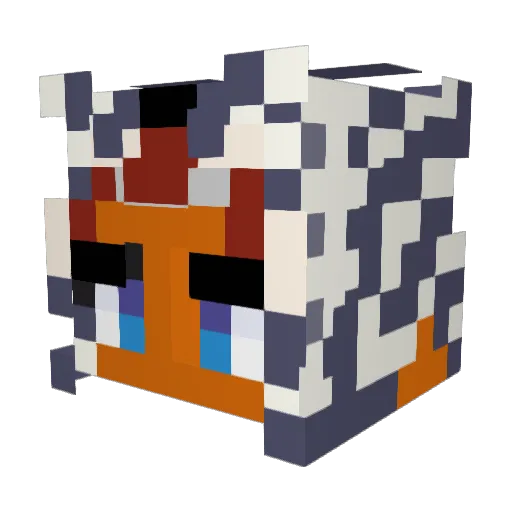 xKaguyax Minecraft avatar head, 3D render