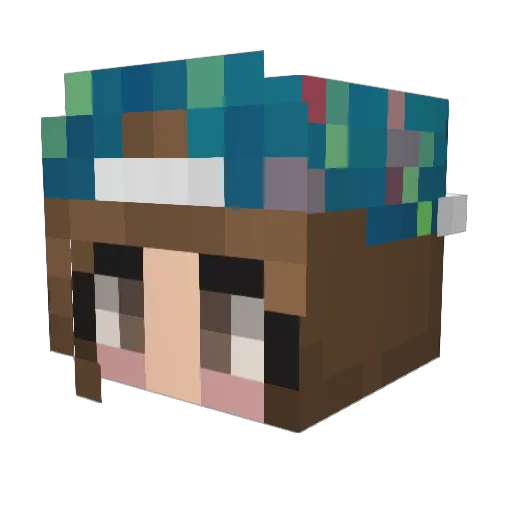 xKaitlinMx Minecraft avatar head, 3D render