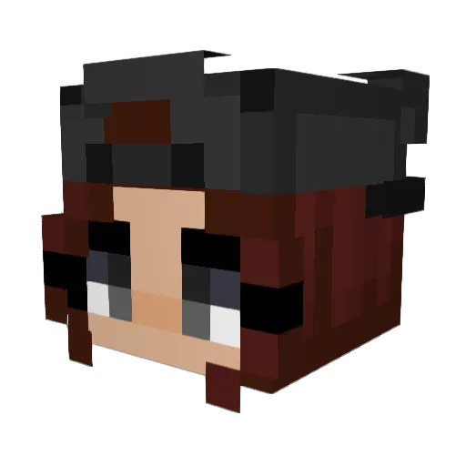 xKaity Minecraft avatar head, 3D render