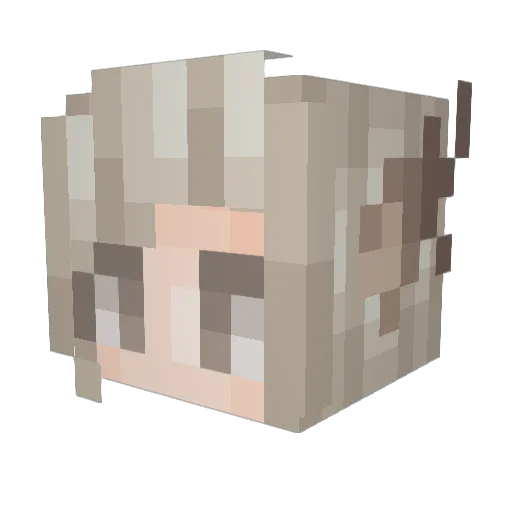 xKaliona Minecraft avatar head, 3D render