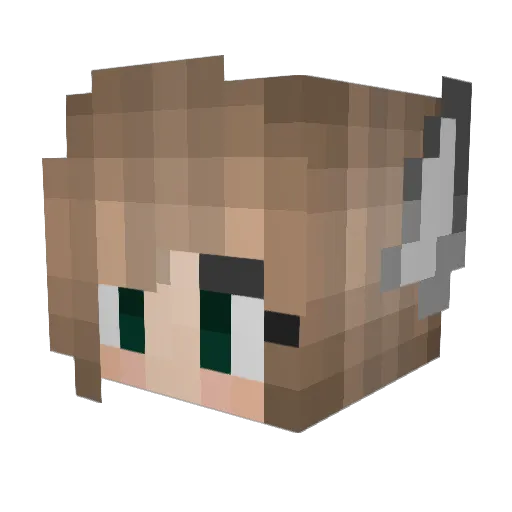 xKalito Minecraft avatar head, 3D render