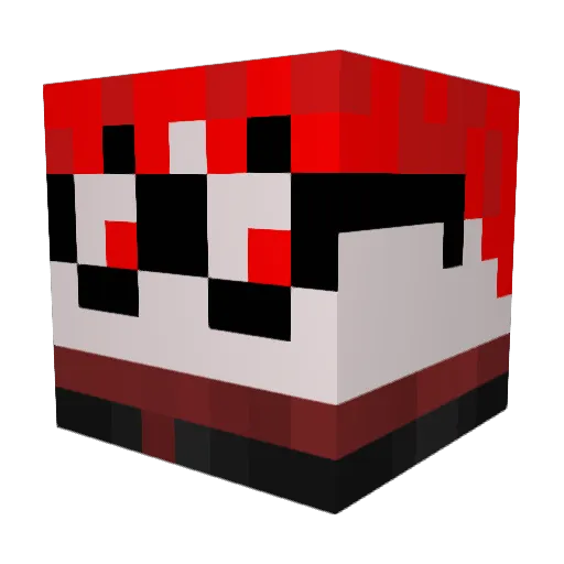 xKamiiNo Minecraft avatar head, 3D render