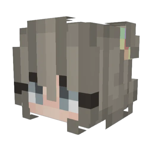 xKatey Minecraft avatar head, 3D render