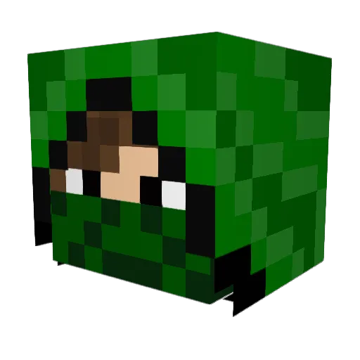 xKazike Minecraft avatar head, 3D render