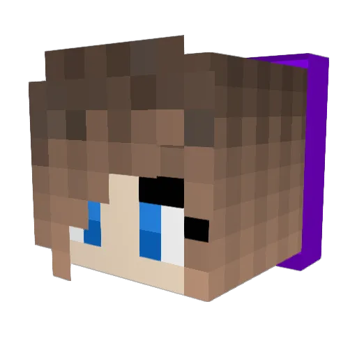 xKeelz Minecraft avatar head, 3D render