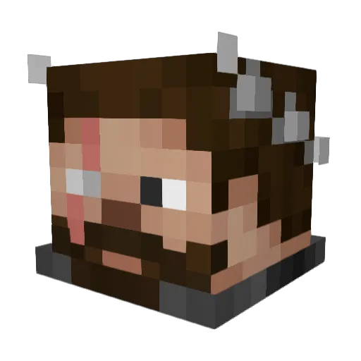 xKefsa Minecraft avatar head, 3D render