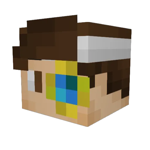 xKeoz Minecraft avatar head, 3D render