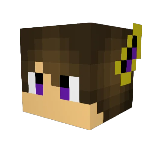 xKianx Minecraft avatar head, 3D render