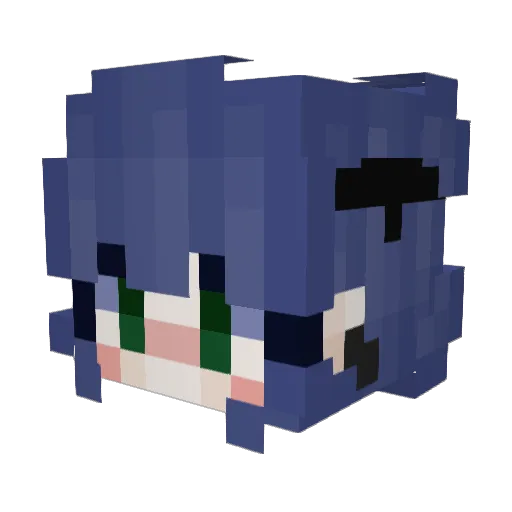 xKikss Minecraft avatar head, 3D render