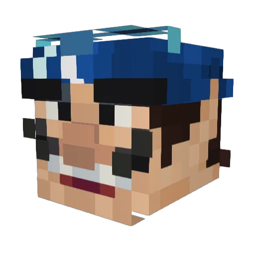 xKinderCountry Minecraft avatar head, 3D render
