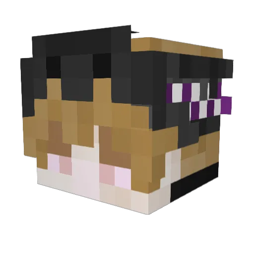 xKixer Minecraft avatar head, 3D render