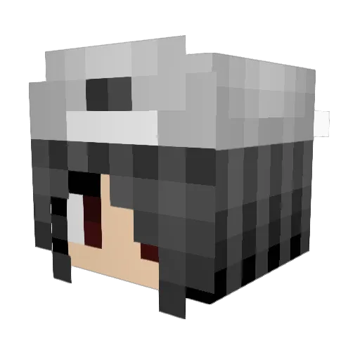 xKiyoko Minecraft avatar head, 3D render