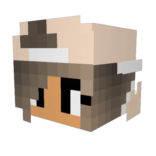 xKnivi Minecraft avatar head, 3D render