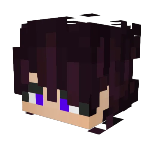 xKojin Minecraft avatar head, 3D render