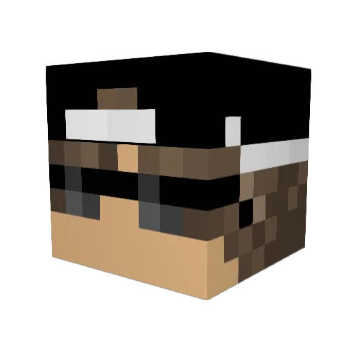 xKonias Minecraft avatar head, 3D render