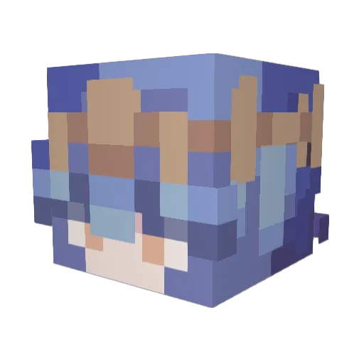 xKonxkonx Minecraft avatar head, 3D render