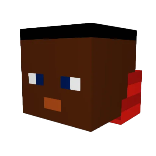xKopazu Minecraft avatar head, 3D render