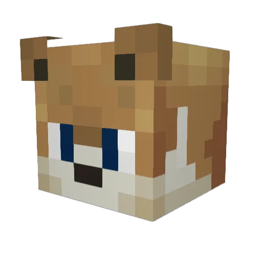 xKratosPL Minecraft avatar head, 3D render