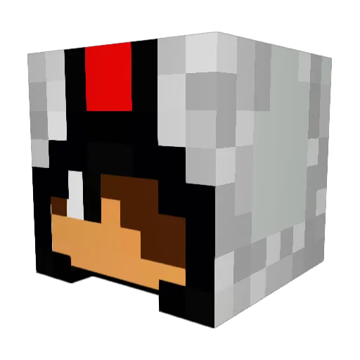 xKrims Minecraft avatar head, 3D render