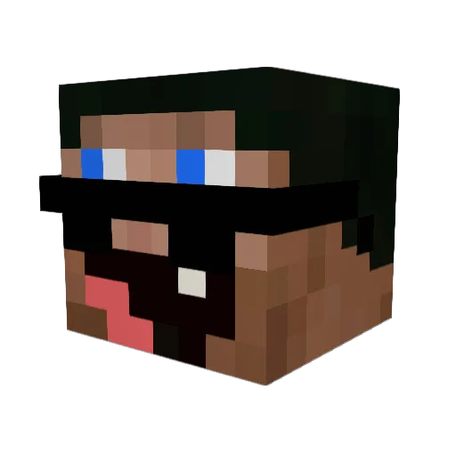 xKrisu Minecraft avatar head, 3D render