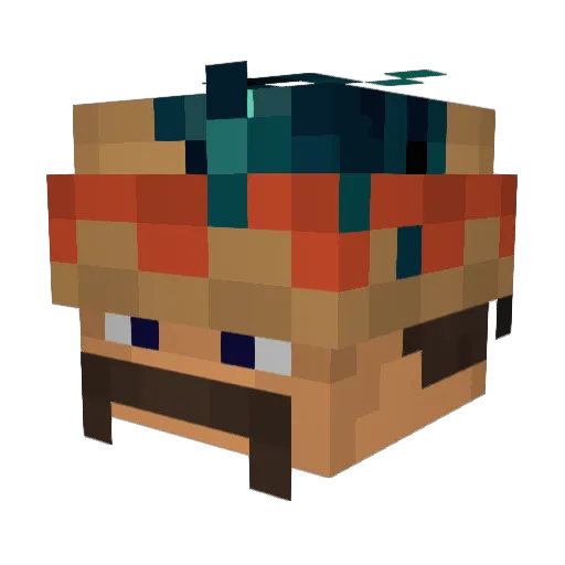 xKrono Minecraft avatar head, 3D render