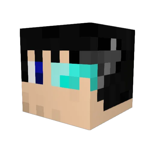 xKryptical Minecraft avatar head, 3D render