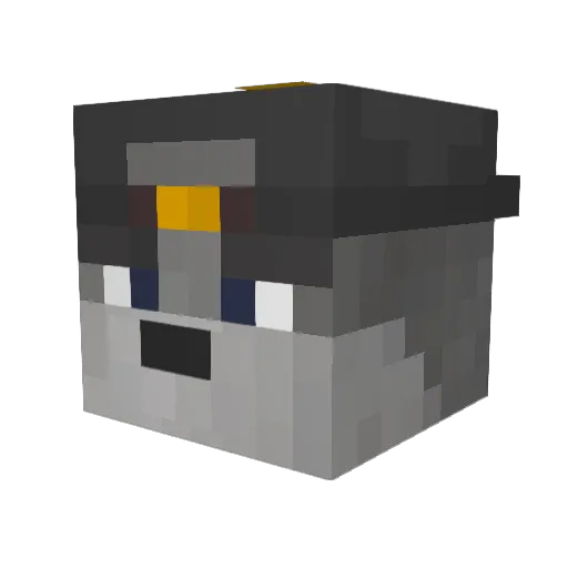 xKrypto Minecraft avatar head, 3D render