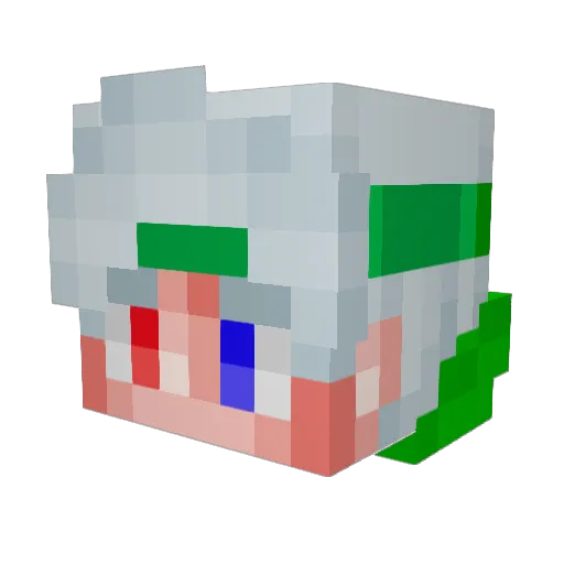 xKrzyKseL Minecraft avatar head, 3D render