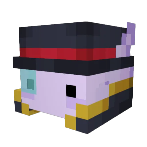 xKsoux Minecraft avatar head, 3D render