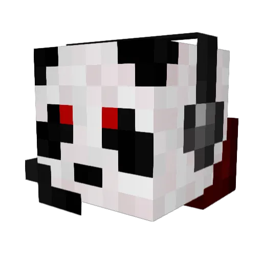 xKuM Minecraft avatar head, 3D render