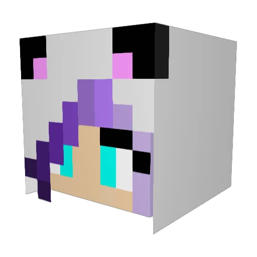 xKyou Minecraft avatar head, 3D render