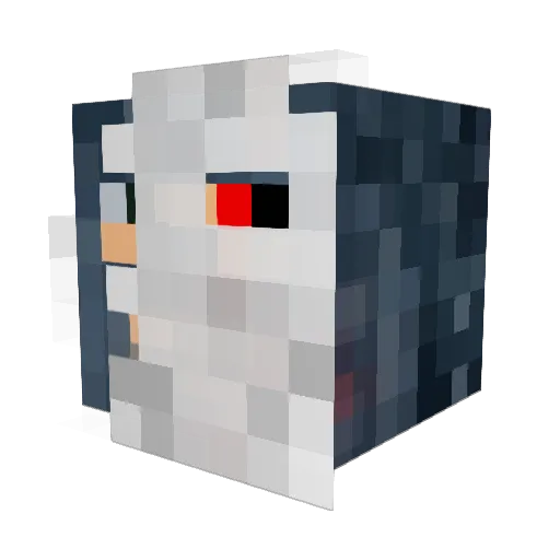 xKyuubiEU45 Minecraft avatar head, 3D render