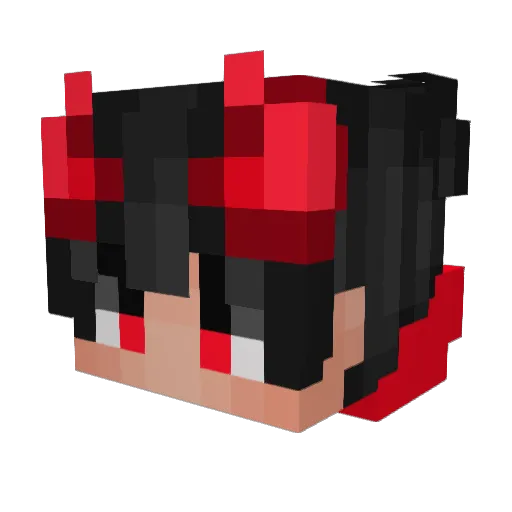 xLCMeliodas Minecraft avatar head, 3D render