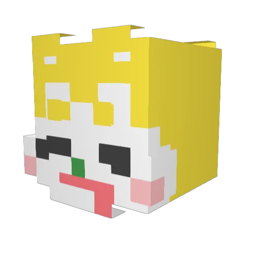 xLEMON2x Minecraft avatar head, 3D render