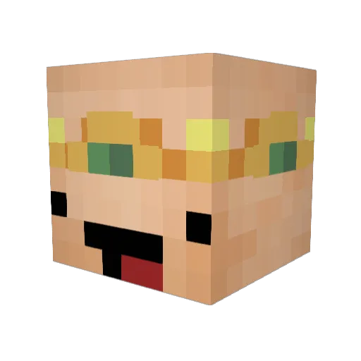 xLONExWolf Minecraft avatar head, 3D render