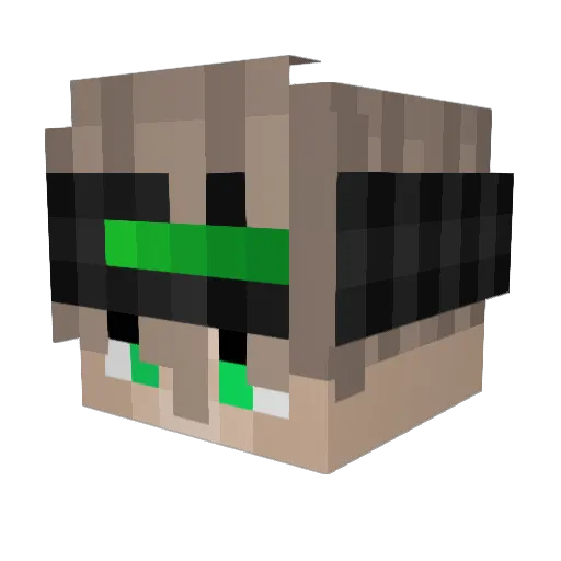 xLShane Minecraft avatar head, 3D render