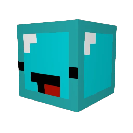 xLTEx Minecraft avatar head, 3D render