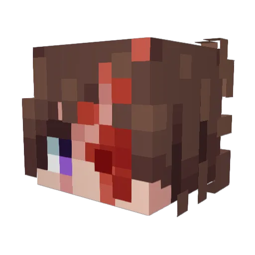 xLaceyy Minecraft avatar head, 3D render