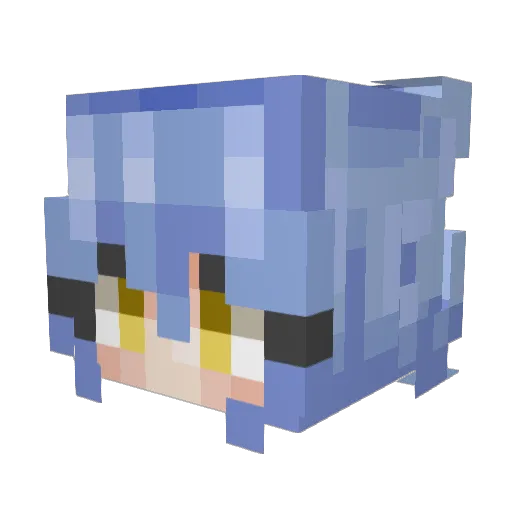 xLacki Minecraft avatar head, 3D render