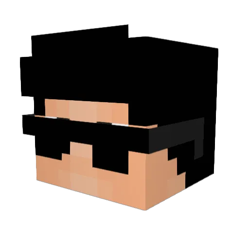 xLaiNe Minecraft avatar head, 3D render