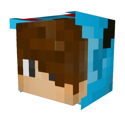 xLandez Minecraft avatar head, 3D render