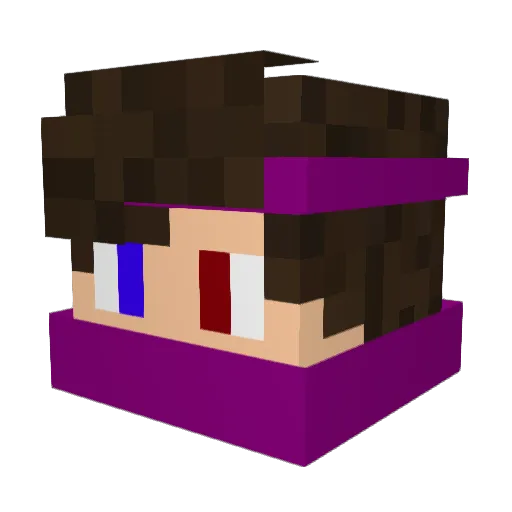 xLast Minecraft avatar head, 3D render