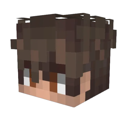xLau21 Minecraft avatar head, 3D render