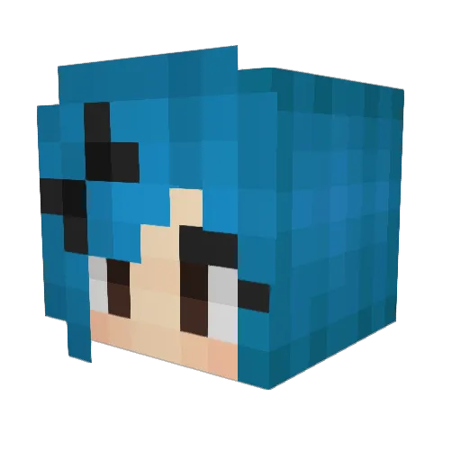 xLaura Minecraft avatar head, 3D render