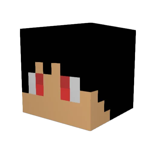 xLeclerc Minecraft avatar head, 3D render