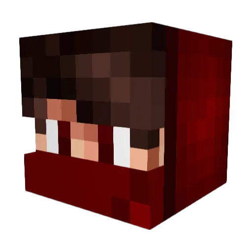 xLegacy Minecraft avatar head, 3D render