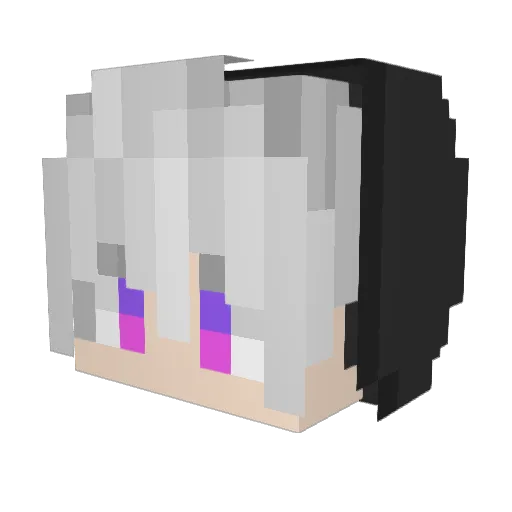 xLemun Minecraft avatar head, 3D render
